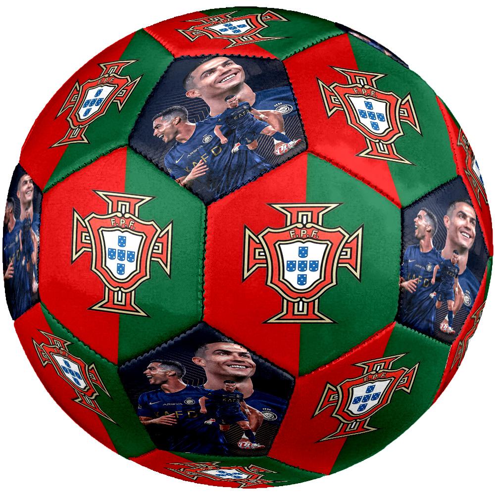 כדורגל Ronaldo's Silence מידה 5 תפור במכונה לשימוש פנימי/חיצוני כדורגל אוניברסלי אביזר לכדורגל מתנה מושלמת לחברים ובני משפחה