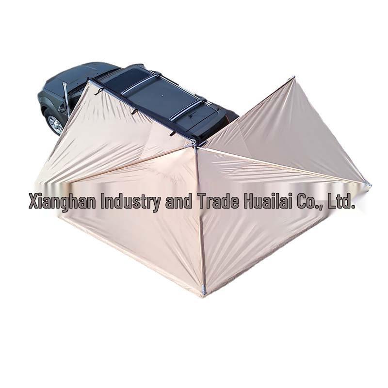 270° Fan-shaped Car Roof Sunshade Awning Tent for Self-driving Tours
