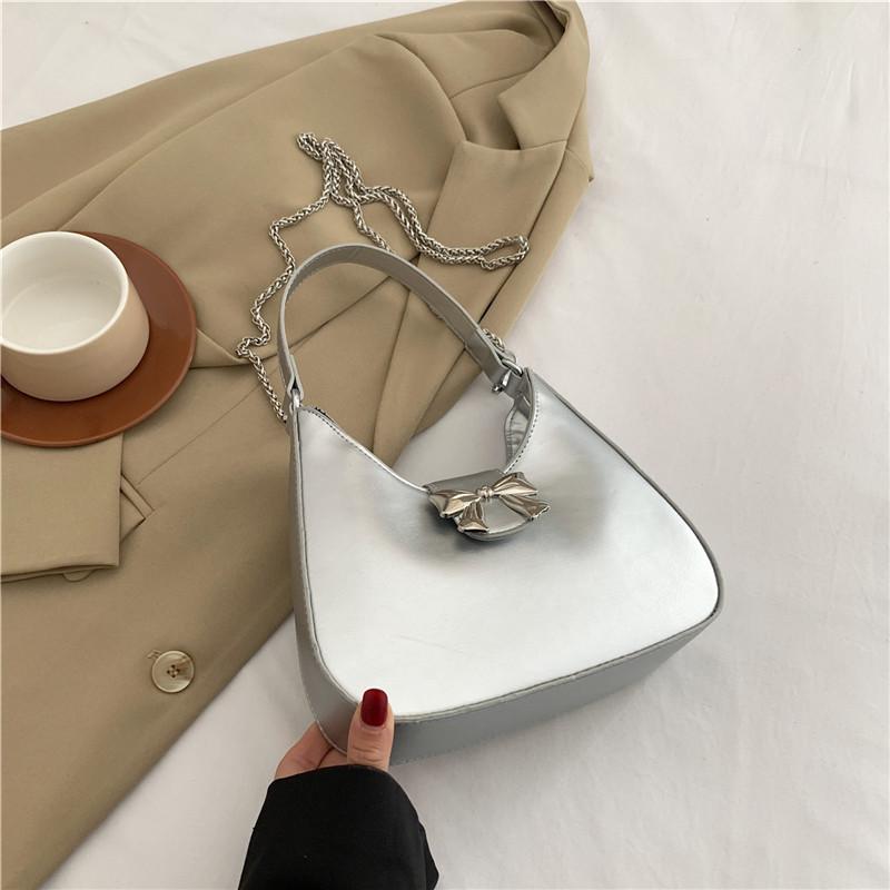 Chic Minimalist Women's Pu Handbag Elegant Spring Edition Ins Style Shoulder Bag
