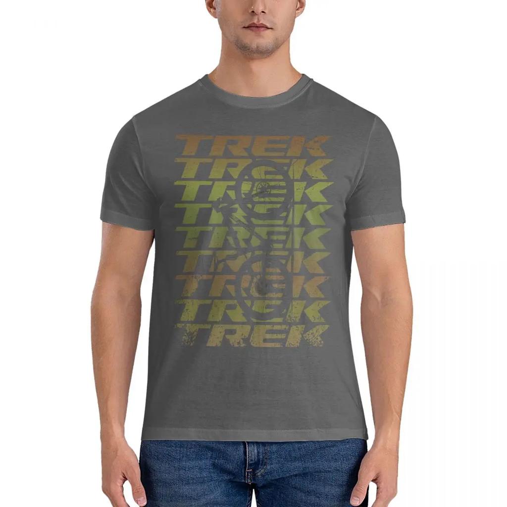 Crew Neck Bicycle Tees Short Sleeve Clothing Summer Vintage Funny Super Caliber T-Trek T Shirt for Men Cotton Fashion T-Shirt