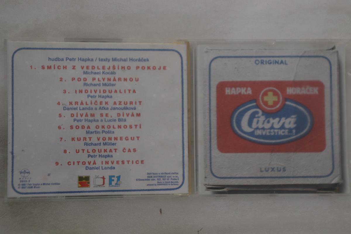 

CD HAPKA HORACEK - Citova Investice MUSIC00502 B&M Germany Pop Used