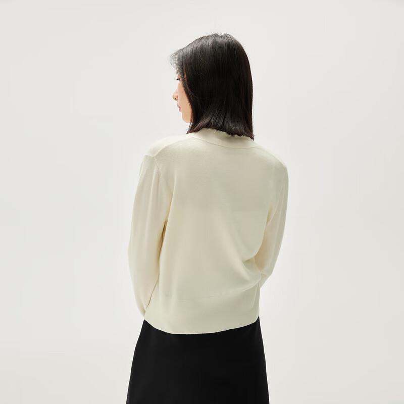 HLA Women's Fashion V-Neck Solid Knit Cardigan