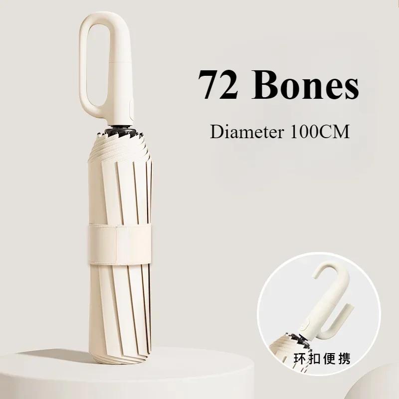 72 Bone Windproof Umbrella Reinforced Automatic Folding Large Size Sun Uv Protection Anti-Storm Travel Parasol
