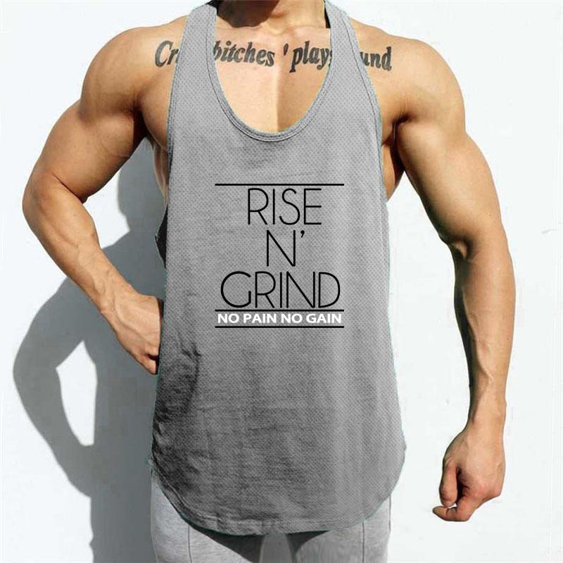 Muscleguys Pánská letní fitness vesta bez rukávů Rychleschnoucí strečová sportovní oblečení Běh Tréninkové tílko Tričko Kulturistika Oblečení Tide
