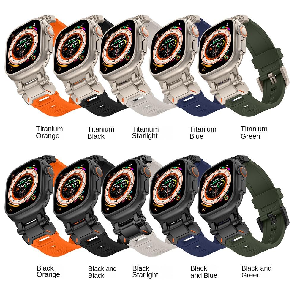 Silikon Kayış Apple Watch Band Ultra 2 1 49mm 45mm 44mm 42mm Yumuşak Spor Bandı iWatch Serisi 9 8 7 6 5 SE Bilezik Aksesuarları
