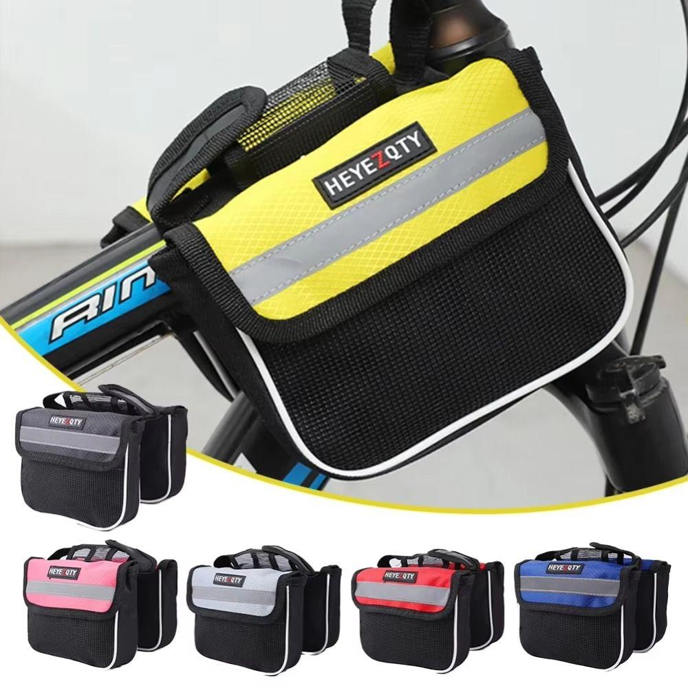 Large Capacity Bicycle Saddle Bag Waterproof Mountain Bike Crossbar Bag Cycling Accessories