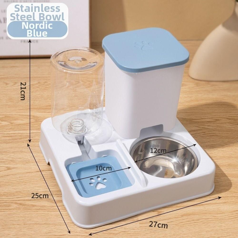 Large Capacity Automatic Pet Feeder Portable 2 In 1 Non-Slip Pet Bowl Pet Supplies 5 Colors Pet Integrated Food Bowl
