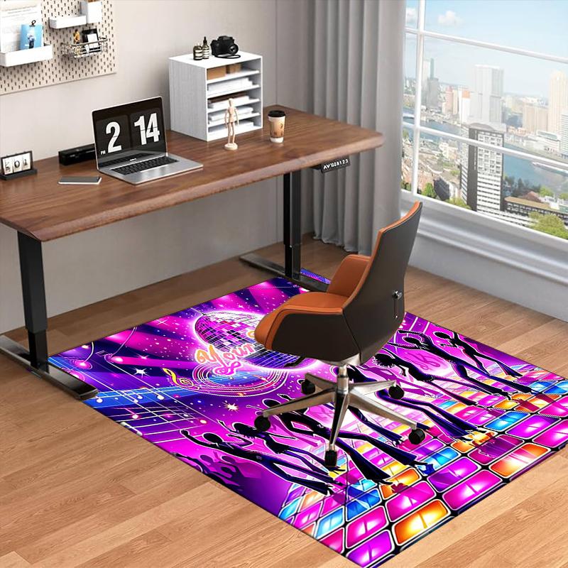 1PC Custom Name Disco Night Dance Party Theme Floor Mat Ideal for Living Room, Game Rooms, Office, Bedroom Floor Mat Design