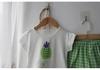 Korean 2026 Kids' Summer Fruit Tee & Plaid Shorts Set