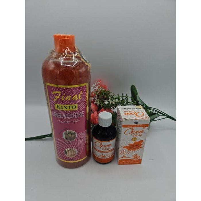 Gel Douche Clarifiant FINAL KINTO + Huile Open White – Éclat & Teint Uniforme (1L + 125ml)