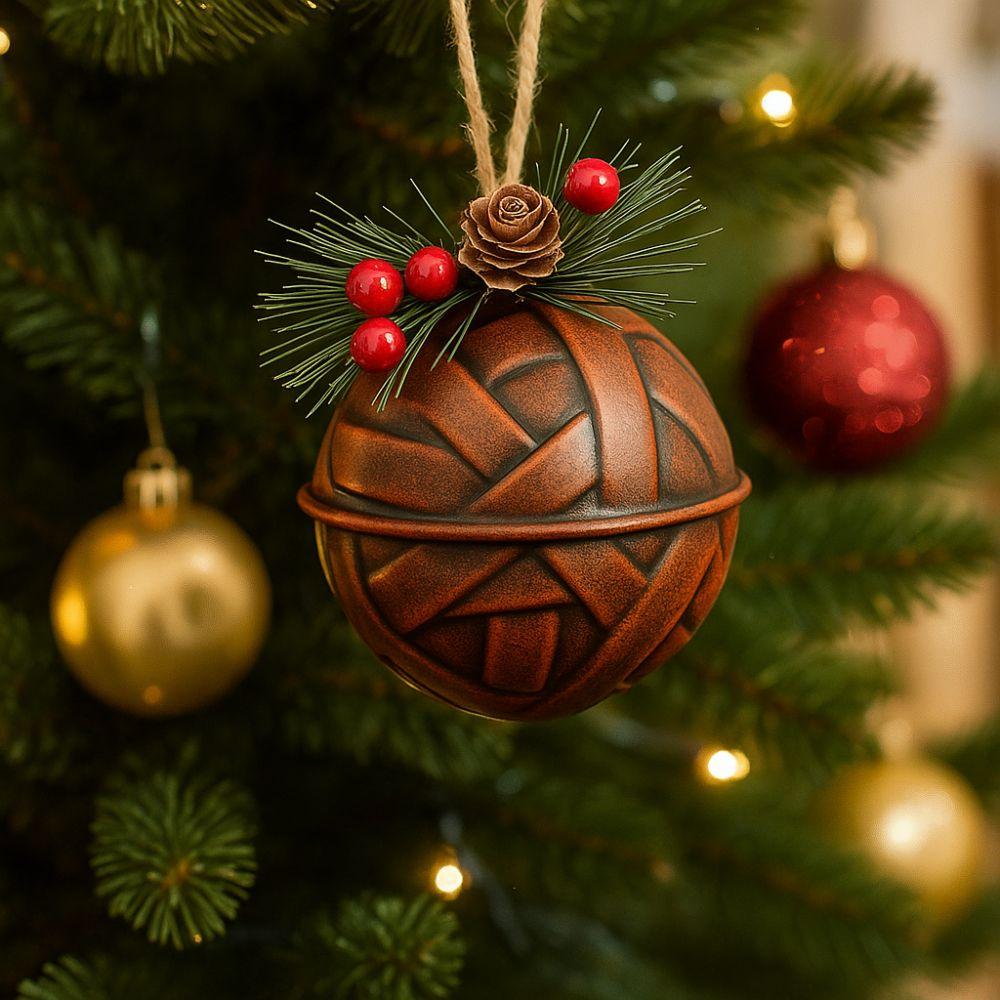 Pinecone Red Berry Christmas Tree Hanging Bell Retro Xmas Hanging Pendant  Holiday