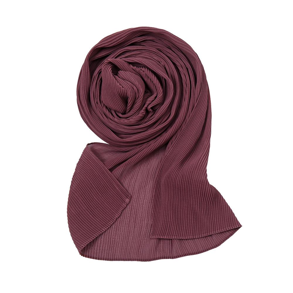 New Autumn Chiffon Wrinkles Scarf For Women Lady Solid Color Thin Scarves Soft Shawl Foulard Viscose Spring Female Wrap Shawls