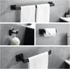 Bathroom Towel Bar Set Black 5-Pieces Bathroom Hardware Set 304 Stainless Steel