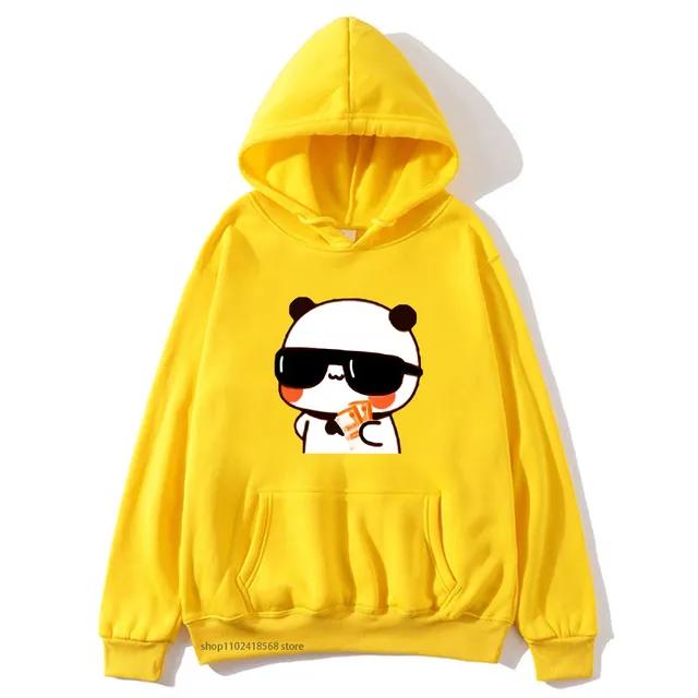Couple Sweatshirt Bubu and Dudu - PANDA BEAR Love Rich Lovers Graphic Hoodies Women Panda Bear Clothes Kawaii Pullover