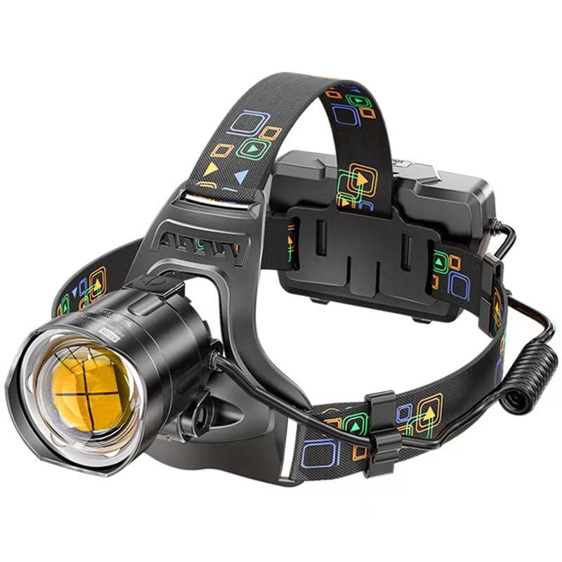 Ultra-Powerful Waterproof P70 Headlamp with Mobile Charging for Outdoor, Hiking, Construction