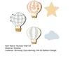 5 Pcs Hot Air Balloon Wall Decor with Cloud And Star Nursery Baby Shower Wall Art Boho Wooden Wall Hanging Sign for Bedroom Classroom Playroom