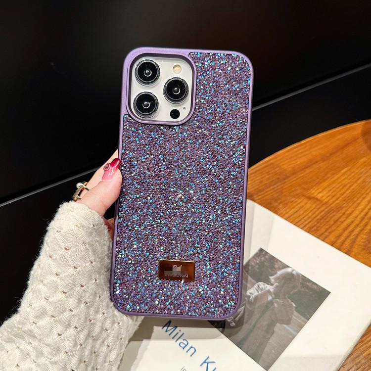 Flash diamond advanced sense rhinestone iPhone16 electroplating 15 light luxury style European and American applicable Apple 17ProMax mobile phone cas
