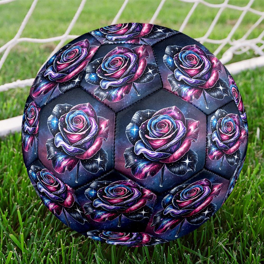 1pc Galactic Rose Size 5 Soccer Ball Professional Match Training Football Indoor &Outdoor Sports Ball Training Ball Lightweight Durable y73