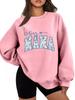 BOY MAMA Floral Spot Women's Thickened Casual Round Neck Long Sleeve Hoodie