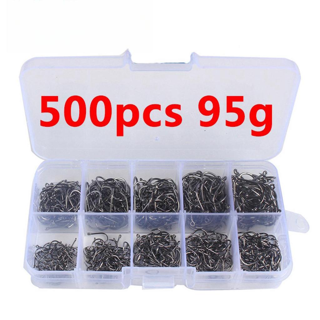 Outdoor High-Strength Fishing Hook Set: Ise Ni 3-12#, 500pcs with Hole, Boxed