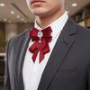 Fashion Ribbon Ribbon Bowtie Rhinestone Handmade Ribbon Bow Brooch Crystal Fabric Cloth Art Bow Tie For Men and Women