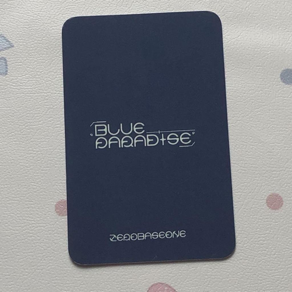 [USED] ZB1 Jiwoon BLUE PARADISE Popular Song Sanok Trading Card