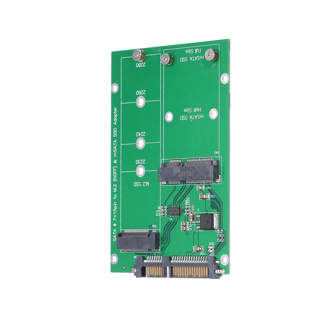 M2 SATA Adapter Convert Card B-M KEY M.2 NGFF SATA SSD To 7Pin Adapter Board Card Support 2242 2260 2280 Main Board
