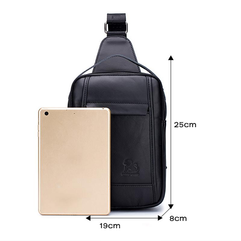 LAOSHIZI Genuine Leather Crossbody Men Messenger Bag Male Small Man Flap Fashion Shoulder Bags Men's Travel Handbags