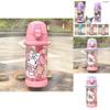Creative Sanrio 450ml Kids Water Bottle With Straw Hello Kitty Cinnamoroll Kuromi And Melody Styles