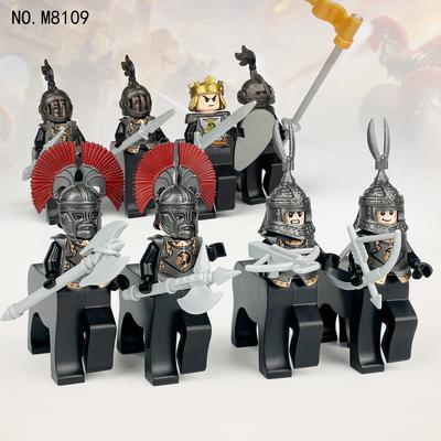 MOC Medieval Lion King Knight Soldier Character Building Block Toys