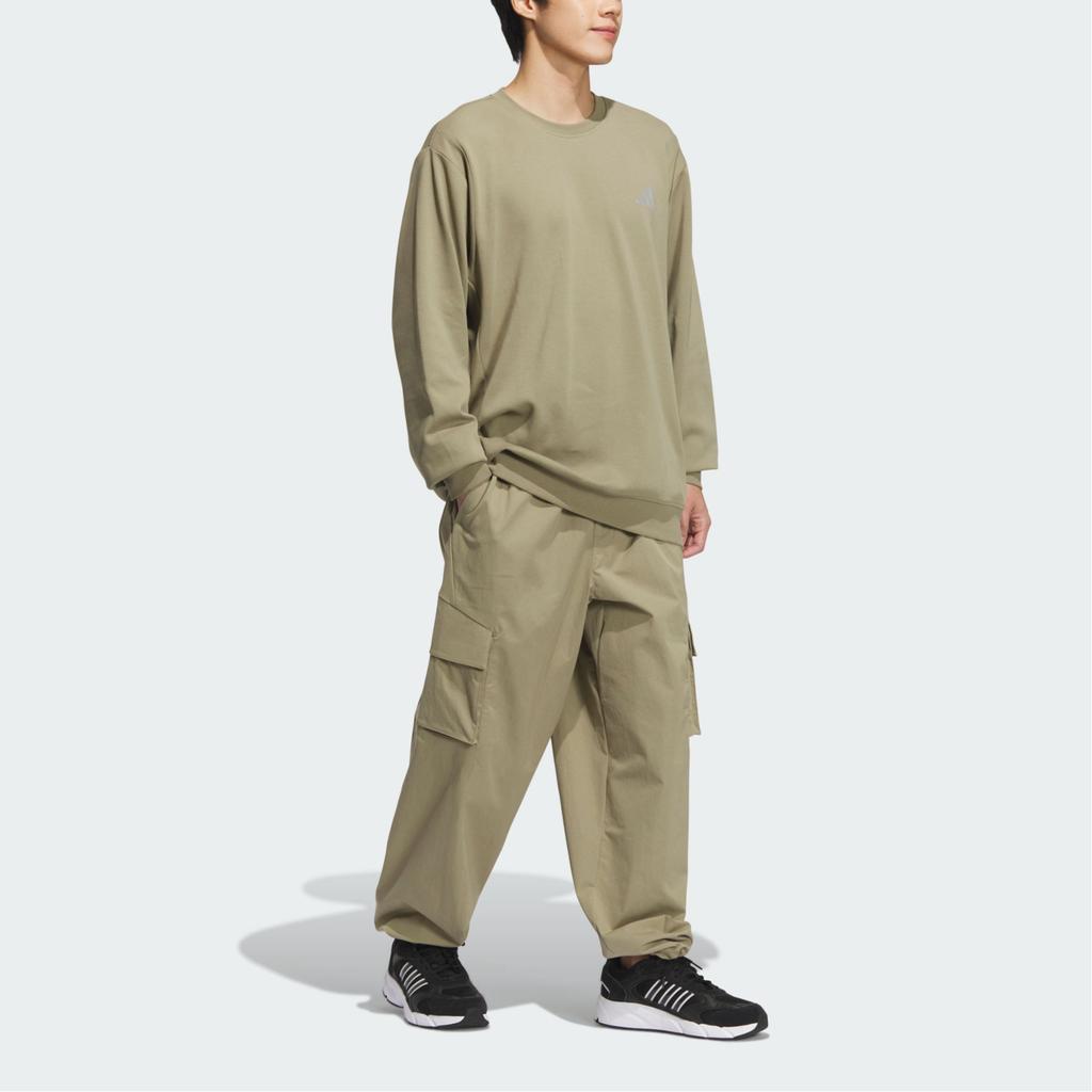 Adidas FW24 M Tran Pant1 Solid Color Pocket Sports Casual Pants Men Pants Olive-Green JX1783