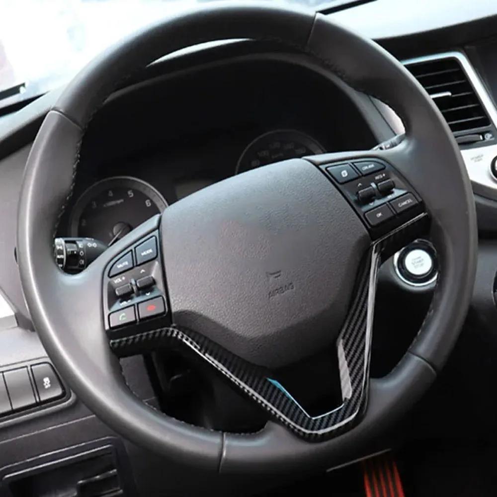 Auto Lenkrad Zierabdeckung für Hyundai Tucson 2016 2017 2018 2019 2020 Innenausstattung Zierleisten Aufkleber Dekoration Zubehör
