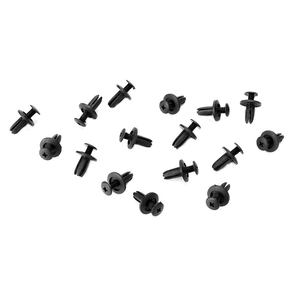 Car Door Panel Trim Clips   Bumper Fastener Push Rivet Retainer 50pcs Black Plastic 6mm   Fit for Sedan   Hatchback