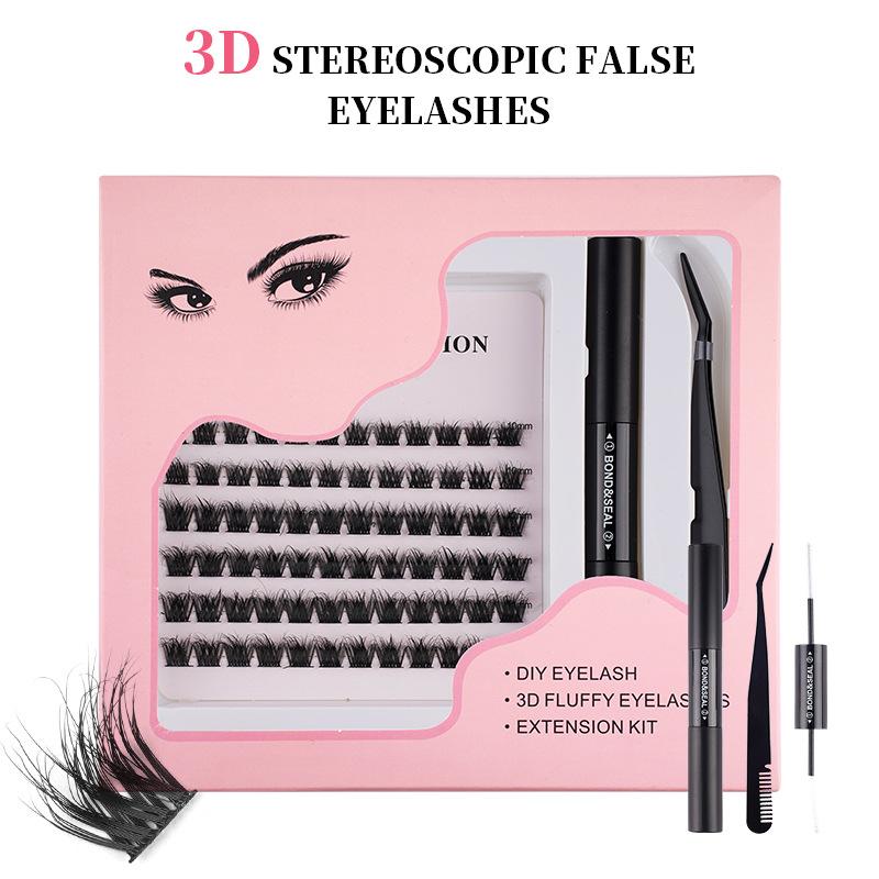 Thick 3D Fluffy Set Segmented False Eyelashes Thick Curled Comfortable Segmented Hair Set