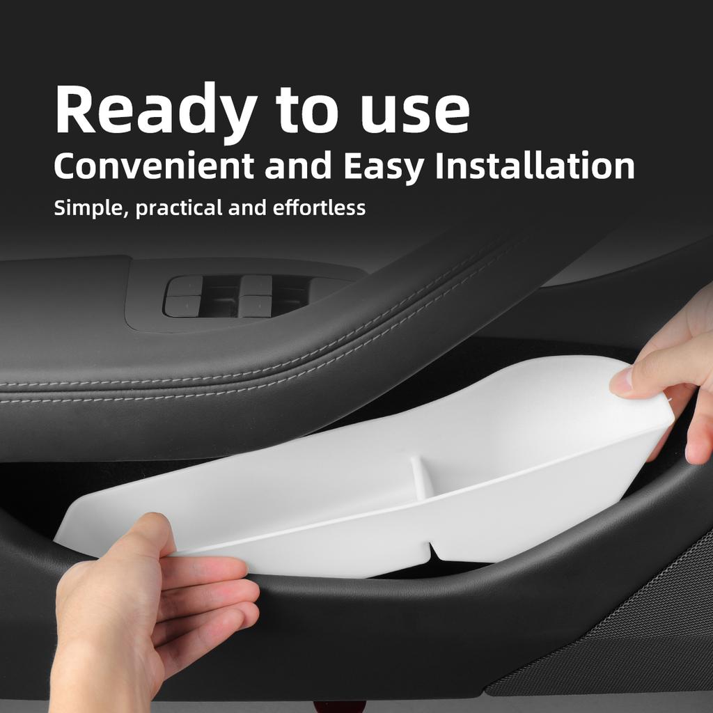 For Tesla Model 3 Highland 2025-2025 Car Door Storage Box TPE Gate Slot Anti Dirty Storage Organizer Tidying Car Accessories