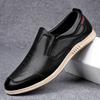 Large Size Handmade Casual Men's Shoes Comfortable Soft Sole Non-slip Leather Breathable Foot Shoes Lazy Shoes One Pedal