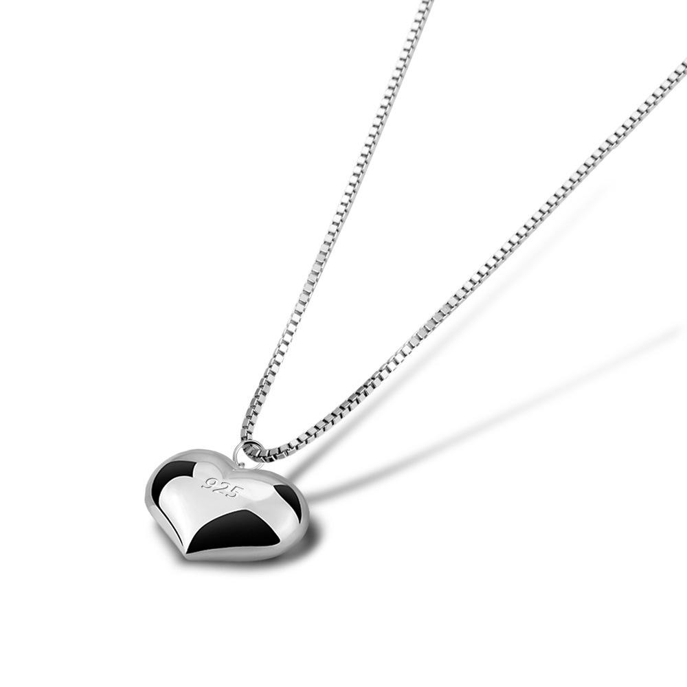 

Simple Bell Heart Pendant Necklace Women S Electroplated Micron Rhodium Gold Jewelry