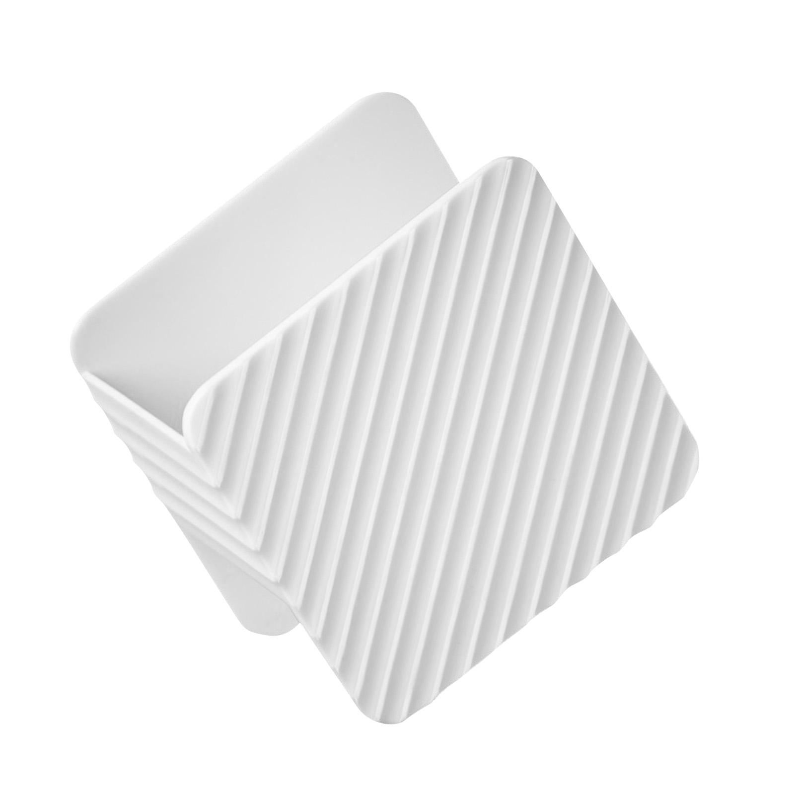 

Dish Sponge Holder Multifunctional Storage Drain Rack for Kitchen Sink Plastic Dishwashing Scrubber Organizer White белый