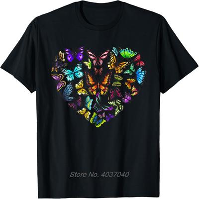 Funny Butterfly Gift Unisex Unisex Cool Butterfly Lover Heart Tshirt Oversized Unisex T Shirt Cotton Fitness Tees Tops Clothes