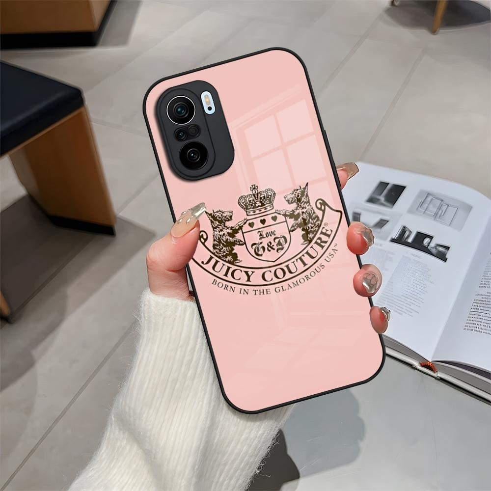J-JuicysS Couture Phone Case Glass For Xiaomi 15 14 12 Lite 13 Pro 11t Lite POCO M5 X6 M6 X5 X3 NFC F5 F6 Pro Cover