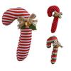 Christmas Candy Canes Decor Fabric Red White Christmas Crutches With Bell And Bow Candy Christmas Tree Decorations For Party