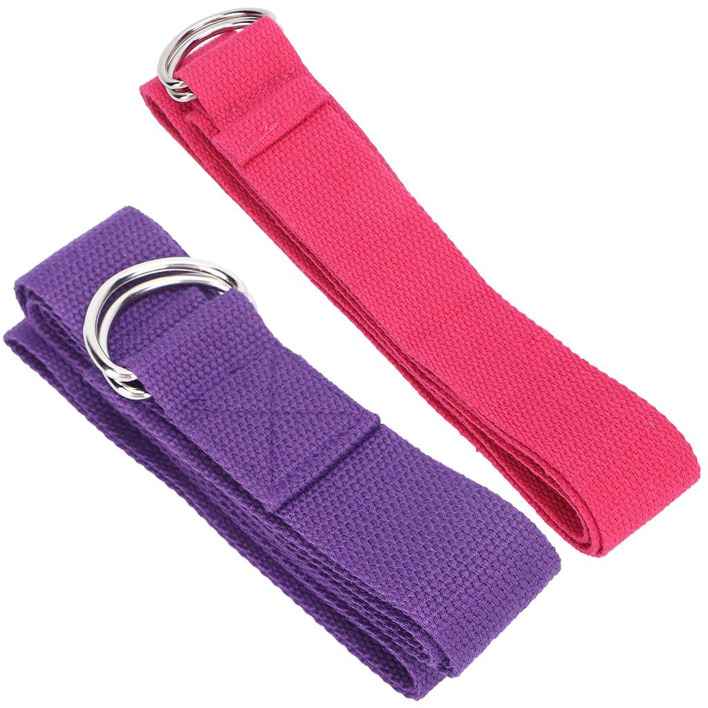 Fitness Stretching Strap NonElastic Stretch Yoga Strap Cotton Fitness Bands with DRing Buckle