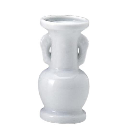 

White Narrow-Mouthed Flower Vase [6 inches] Buddhist Altar Supplies, Home Memorial Supplies, Urn Use