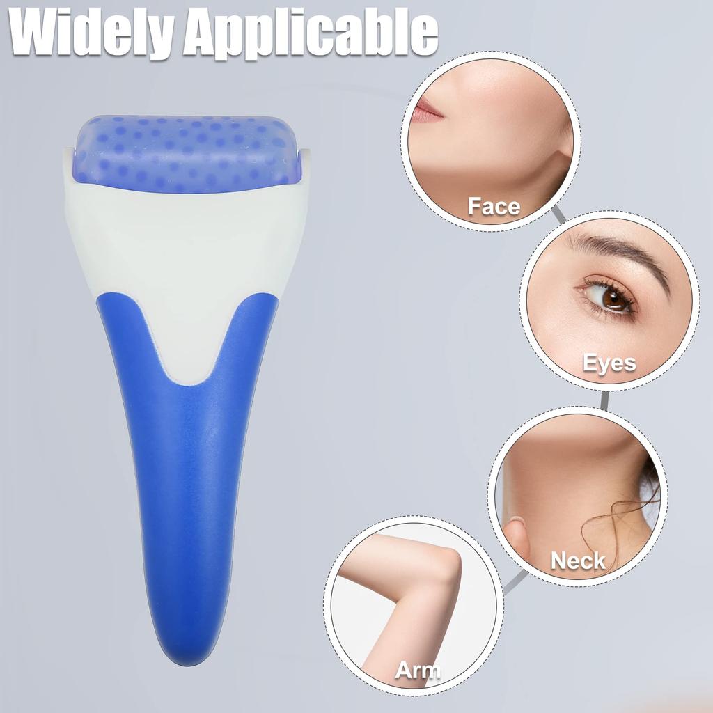 VOCOSTE Facial Ice Ice Face Roller Facial Roller Skin Care Tool for and Puffiness Purple and Blue Rollers, 2-Piece Set, Massager, Face, Eyes,