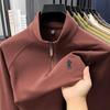 Men's Double-Sided Fleece Half-Zip Stand Collar Sweatshirt - 2025 Autumn/Winter Trend