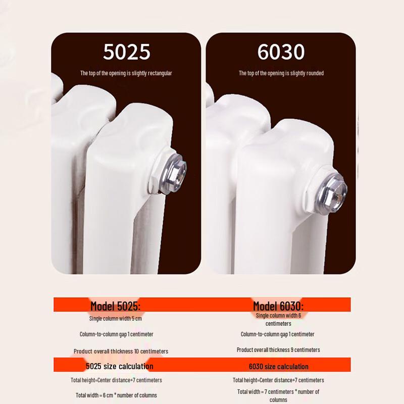 Xinyu XY6030 Wall-Mounted Carbon Steel Two-Column Radiator