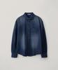 BLANKROOM Button-Down Denim Shirt_Mid Blue