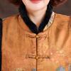 New Chinese-Style Winter Vest Suit: 3-Piece Gold Velvet Set for Middle-Aged Women