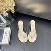 Women'S Shoes French Style Vintage High Heel Toe Post Sandals Women'Ssummer Block Heel Outdoor Wearsandals Slippers Flip Flops