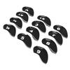 12 PCS Golf Club Head Covers Golf Iron Pole Number Cover Club Protective Head Cover Black